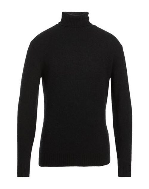 Man Turtleneck Black Size 38 Cashmere, Silk, Polyester