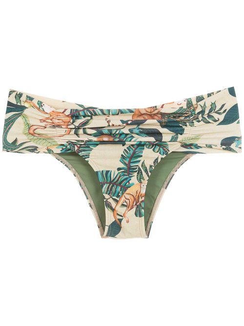 Calça Jasper estampada bikini bottoms - Green