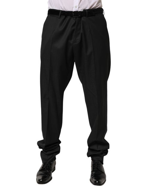 Wool Formal Trousers — Black