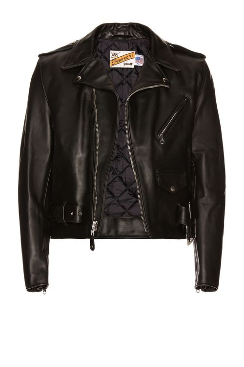 Schott One Star Perfecto Moto Jacket in Black - Black. 46 also