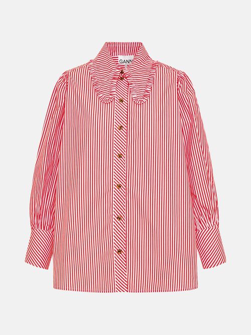 Red Striped Cotton Shirt