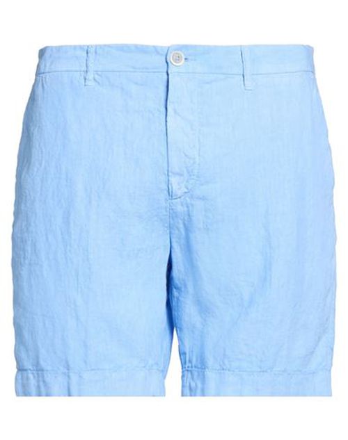 Man Shorts & Bermuda Shorts Azure Size 30 Linen