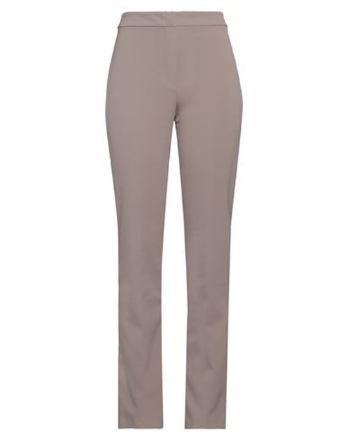 Woman Pants Khaki Size 12 Polyester, Elastane