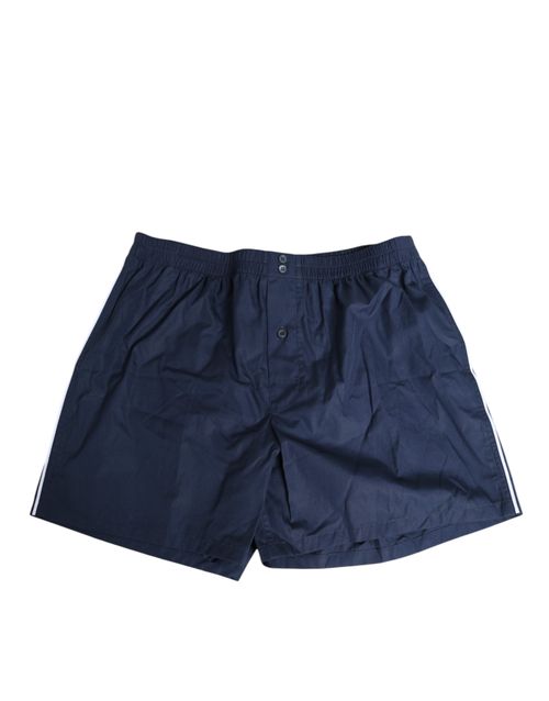 Cotton Elastic Waistband Shorts — Navy