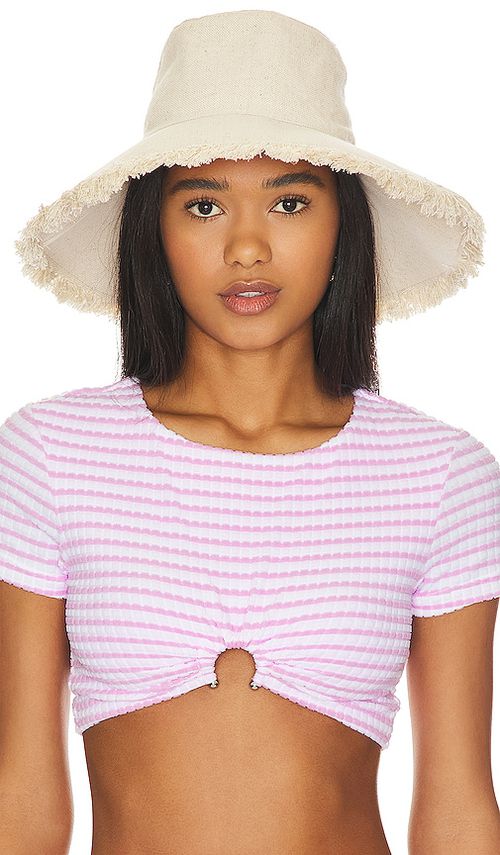 Hat Attack Packable Sunhat in Solid Natural.  a