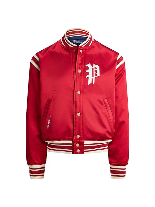 Men's Phillies Satin Woven Bomber Jacket - Ralph Red