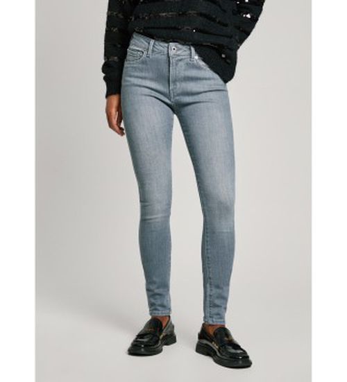 Pepe Jeans for woman. PL204728UI8 Jeans in skinny fit Regent grey (26/30), Casual, Cotton, Denim