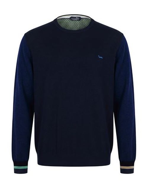 Man Sweater Midnight blue Size 4XL Cotton, Polyamide, Viscose, Wool