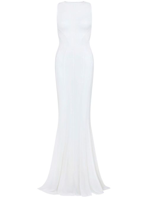 Mesh maxi dress - White