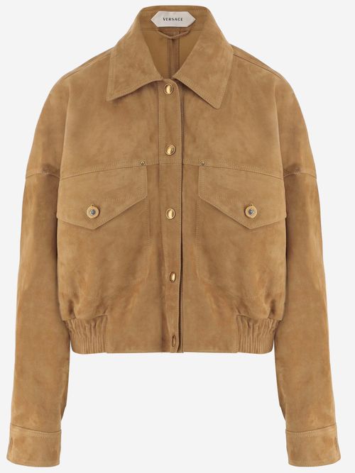 Lambskin Suede Jacket — Beige