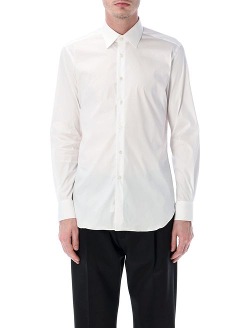 Tailored Stretch Cotton Dress Shirt