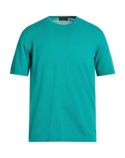 Man Sweater Emerald green Size 38 Cotton
