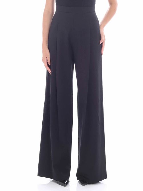 Black trousers with pleats