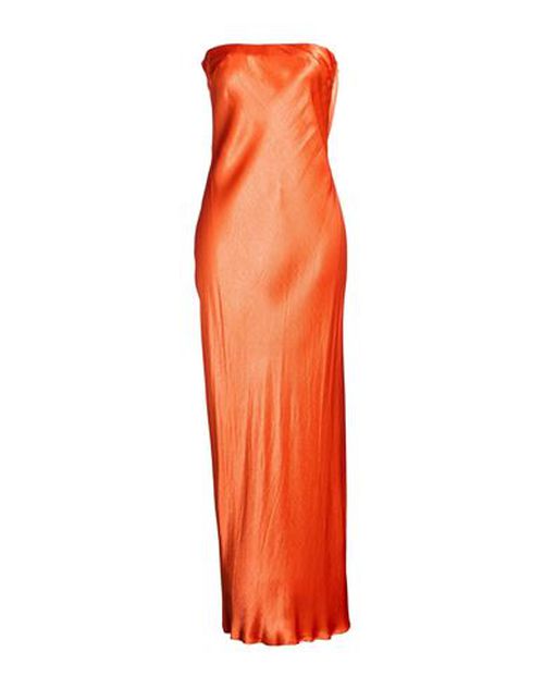 Woman Maxi dress Orange Size 10 Viscose