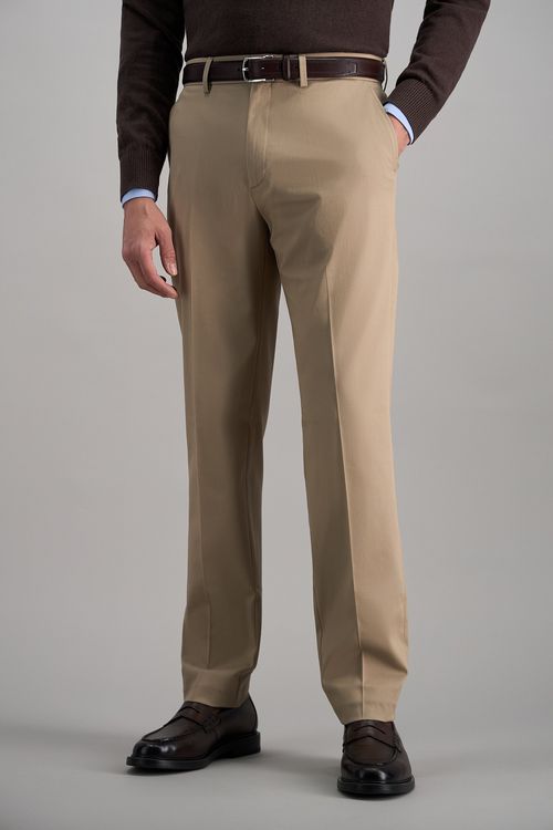 Haggar Premium No Iron Khaki Pants, Flat Front