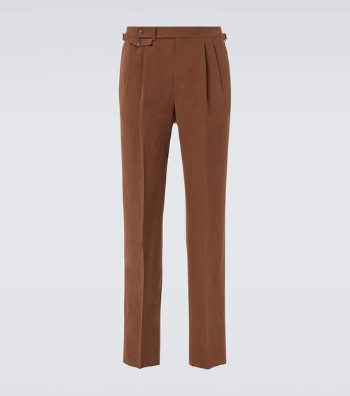 Linen tapered pants
