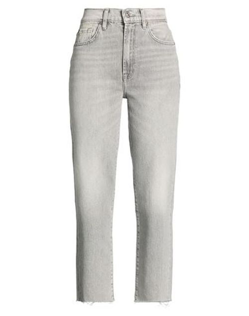Woman Jeans Grey Size 27 Cotton, Elastane