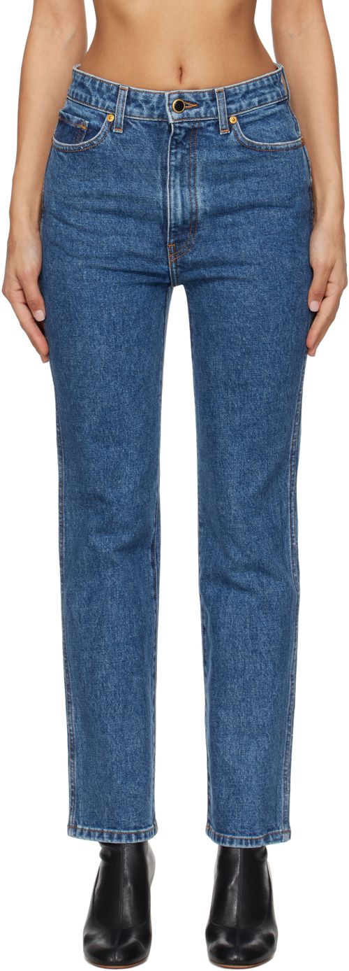 KHAITE Blue Abigail Stretch Jeans