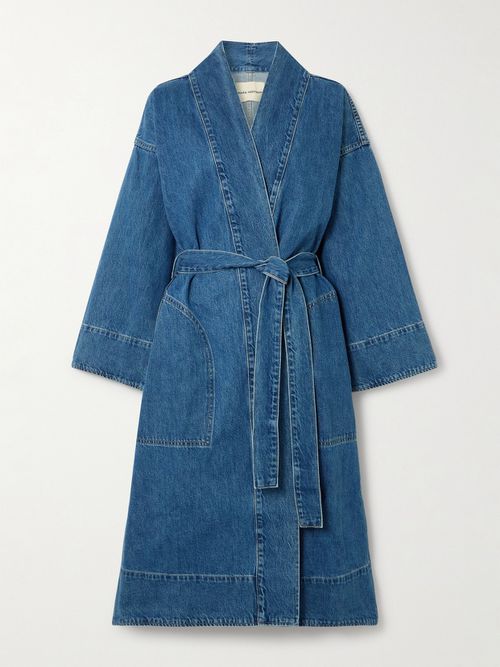 Adrian Belted Organic Denim Coat