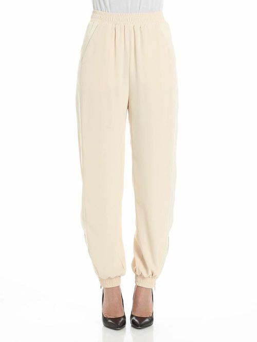 Cream-colored trousers