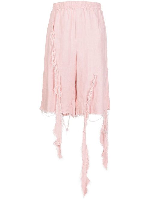 Ripped hemp shorts - Pink