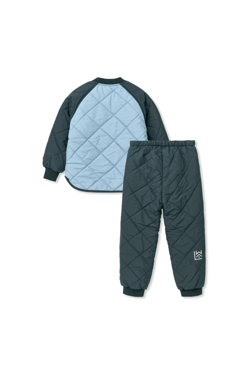 Insulated Set: Jacket, Trousers, Unisex, Blue