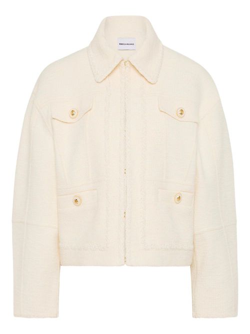 Rebecca Vallance bouclé button-up jacket - White