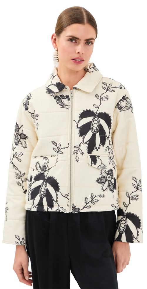 Lex Shadow Lace Jacket Off-White