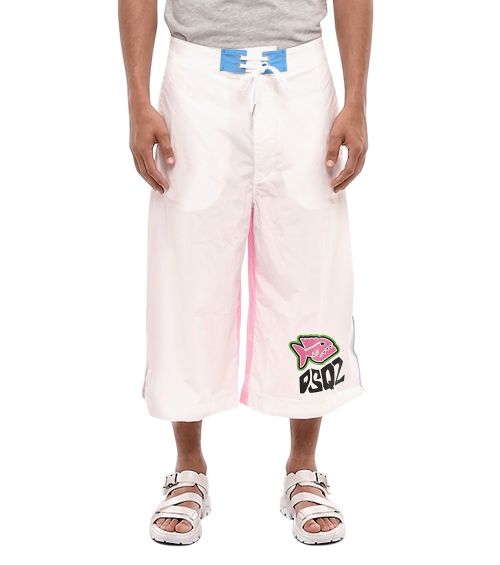 White Logo Swim Shorts