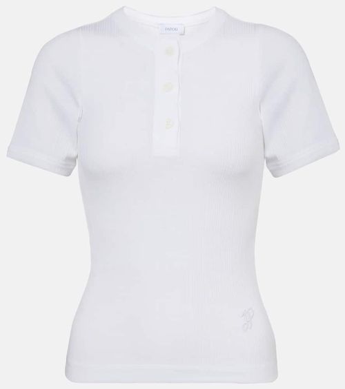 Ribbed-knit T-shirt