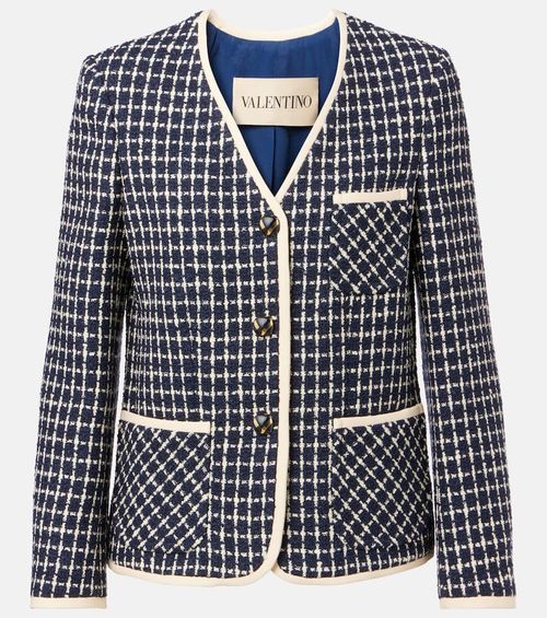 Wool and cotton-blend bouclé jacket