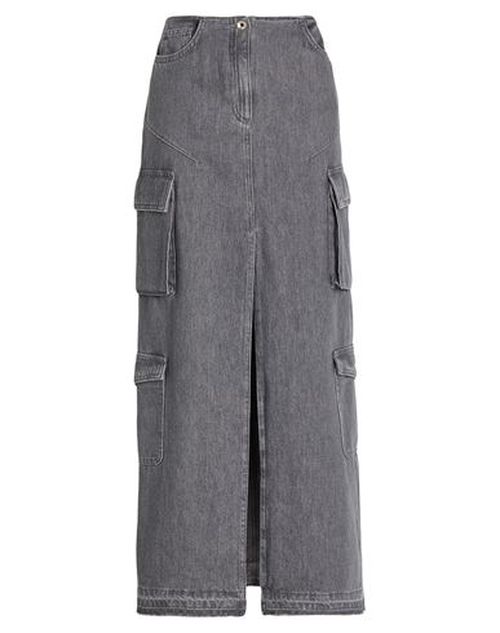 Woman Denim skirt Grey Size 28 Cotton