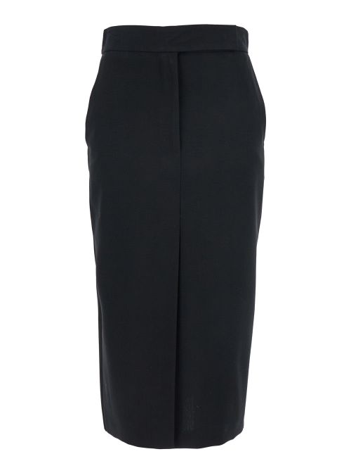 Long Cotton Skirt — Black