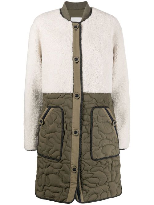 Button-fastening coat - Neutrals