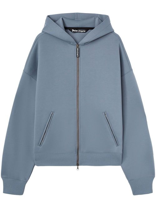 Curved-logo hoodie - Grey