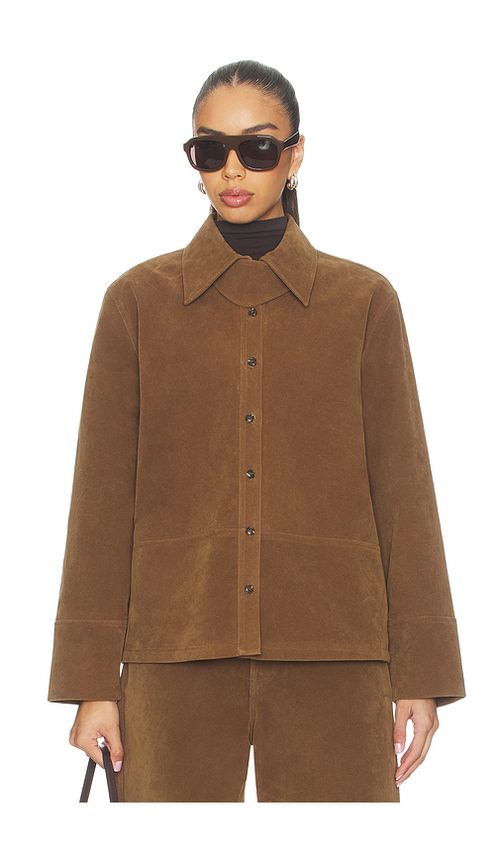 Apparis Ren Sans Suede Overshirt in Brown. S. Also in L