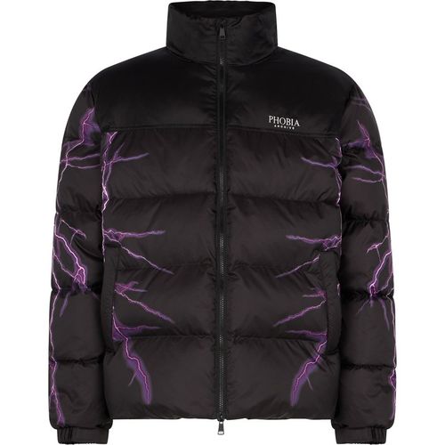 Puffy Jacket Men's Down Jacket Black/purple