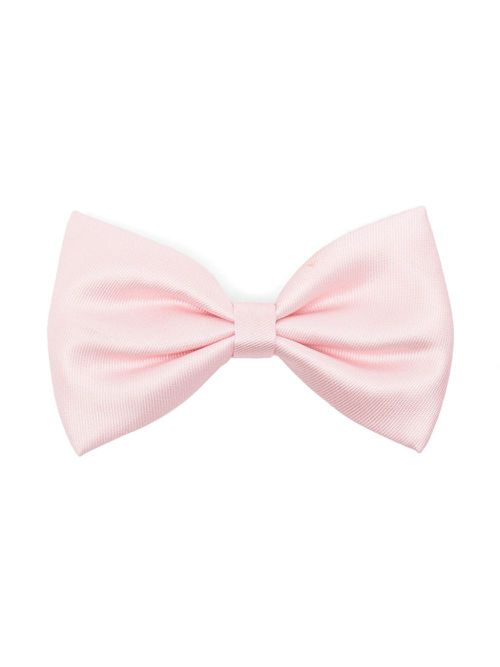 Satin bow hair clip - Pink