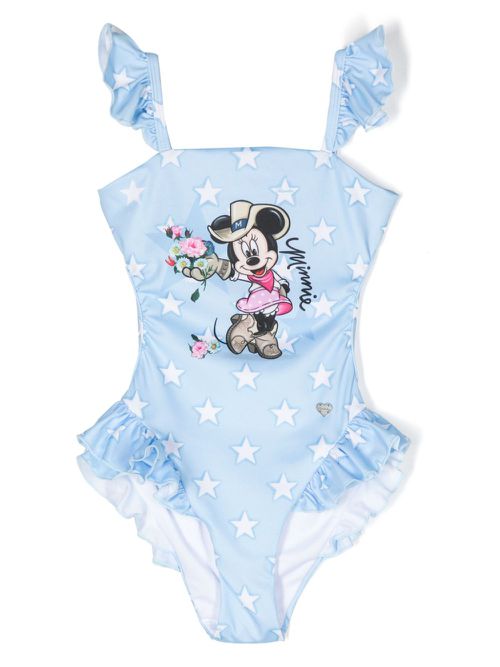 Cartoon-print swimsuit - Blue