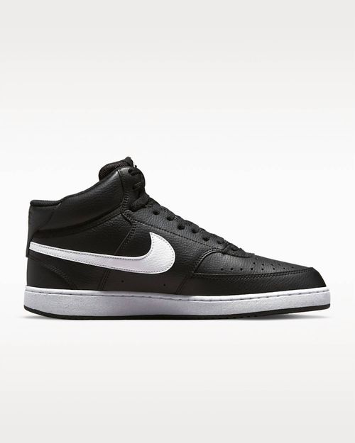 Men's Court Vision Low Next Nature Shoes In Black/black/white
