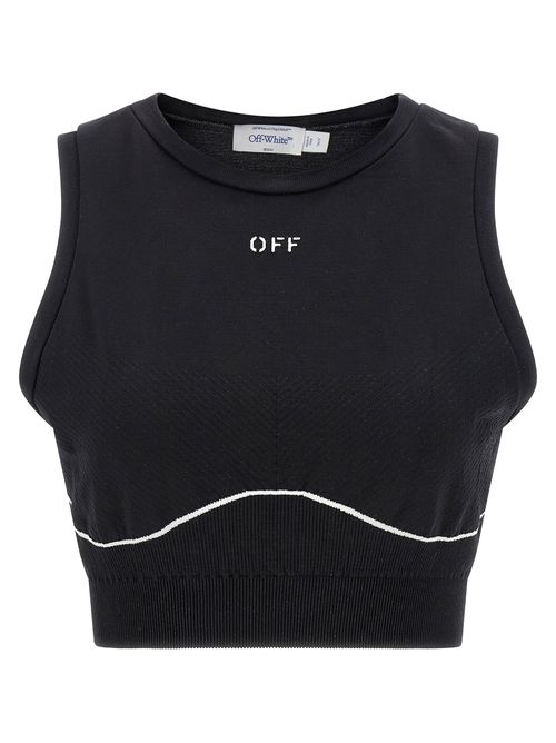 Logo-Embroidered Tank Top — Black