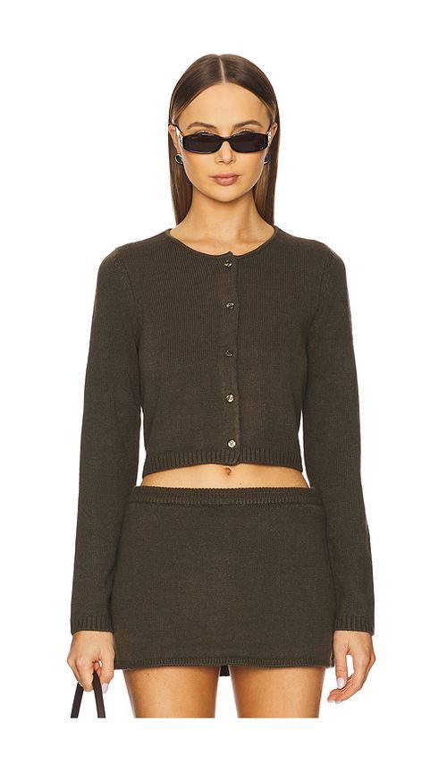 WeWoreWhat GILET FITTED CREWNECK en Olive.  XL. Also en