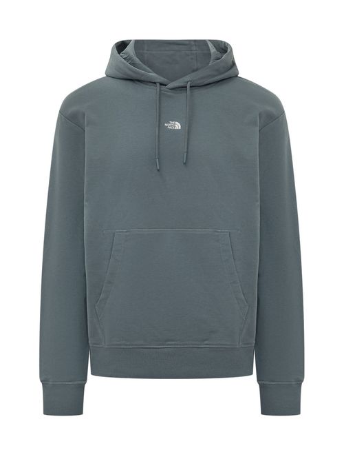 Grey Solid Hood Sweatshirt