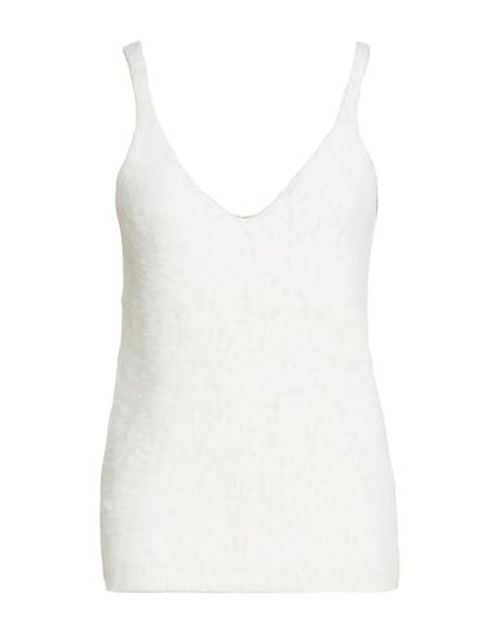 Z. o.e. Zone Of Embroidered Woman Top White Size L Polyamide, Acrylic
