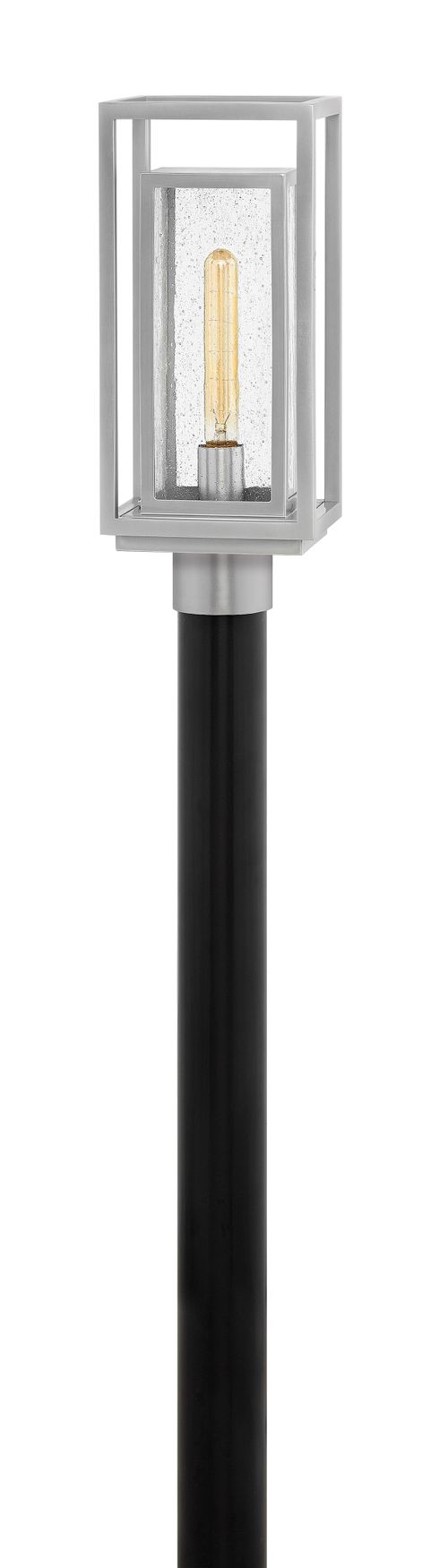 Satin Nickel LED Post Top Pier Mount from the Republic Collection