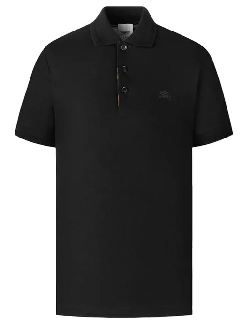 Burberry Branded Equestrian Knight Logo Polo Shirt in Black - Black
