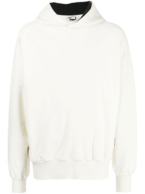 Compass crew-neck hoodie - White