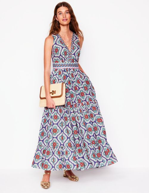 Women's Serena Cotton Tie Maxi Dress | Size 20/22