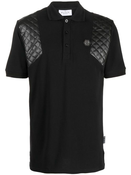 Skull & Bones rhinestone-embellished polo shirt - Black