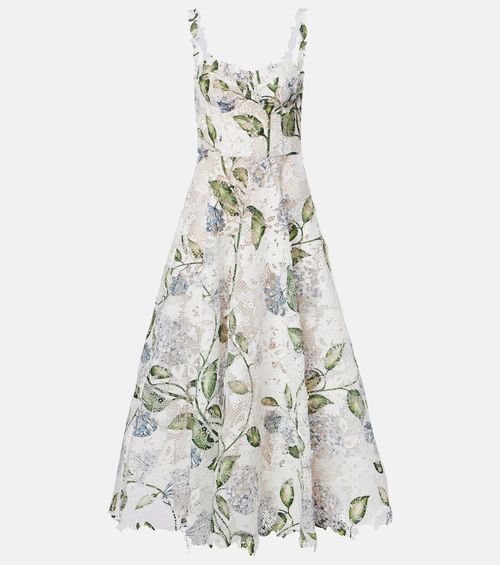 Floral bustier gown